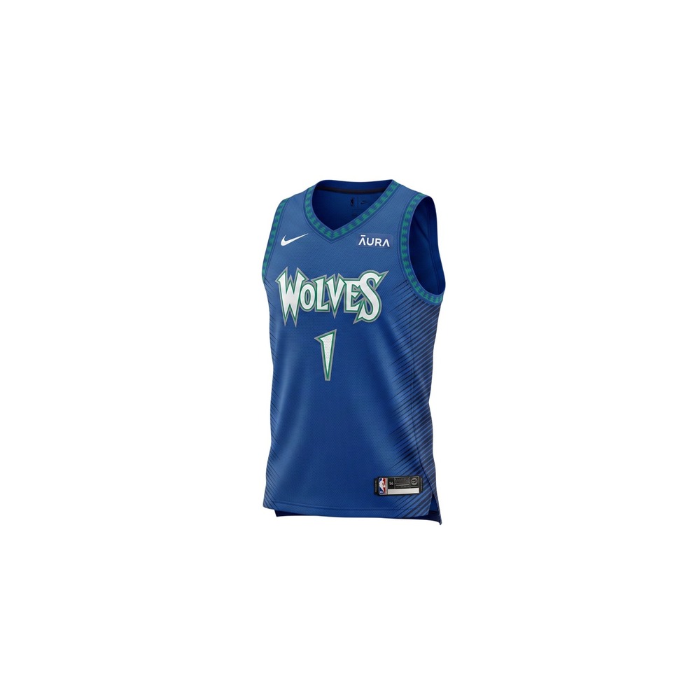 Nike Anthony Edwards Minnesota Timberwolves City Edition Jersey Blue 56 XXL NBA